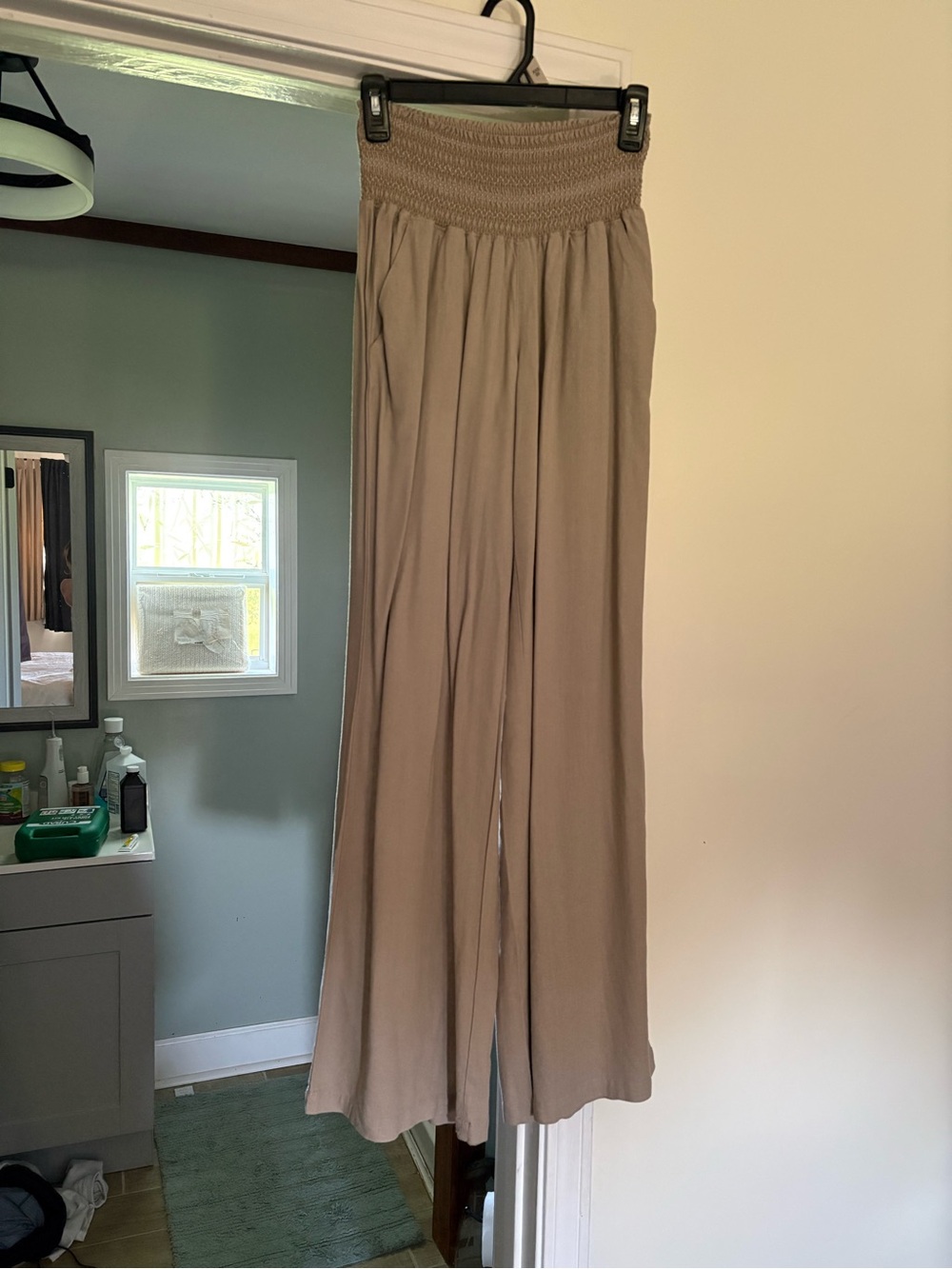 Sincerely Jules Smocked Linen Pants